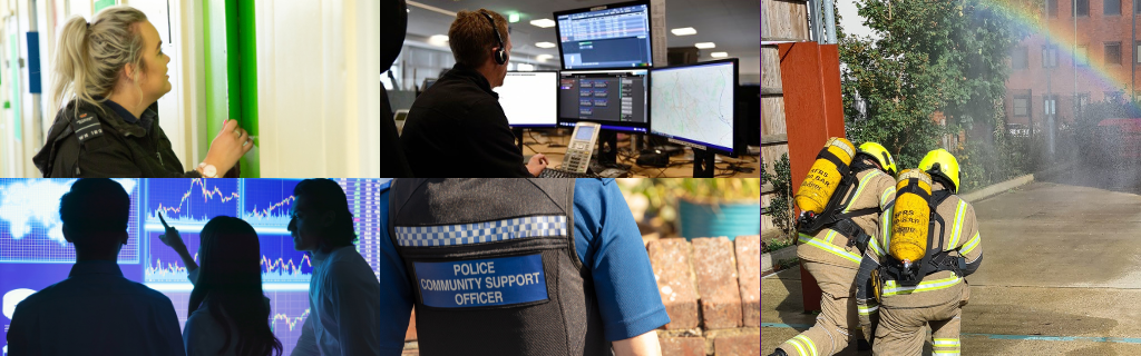 Mix of public sector workplace images