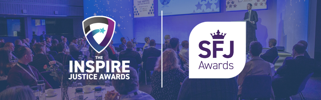 Inspire Justice Awards and SFJ Awards logos