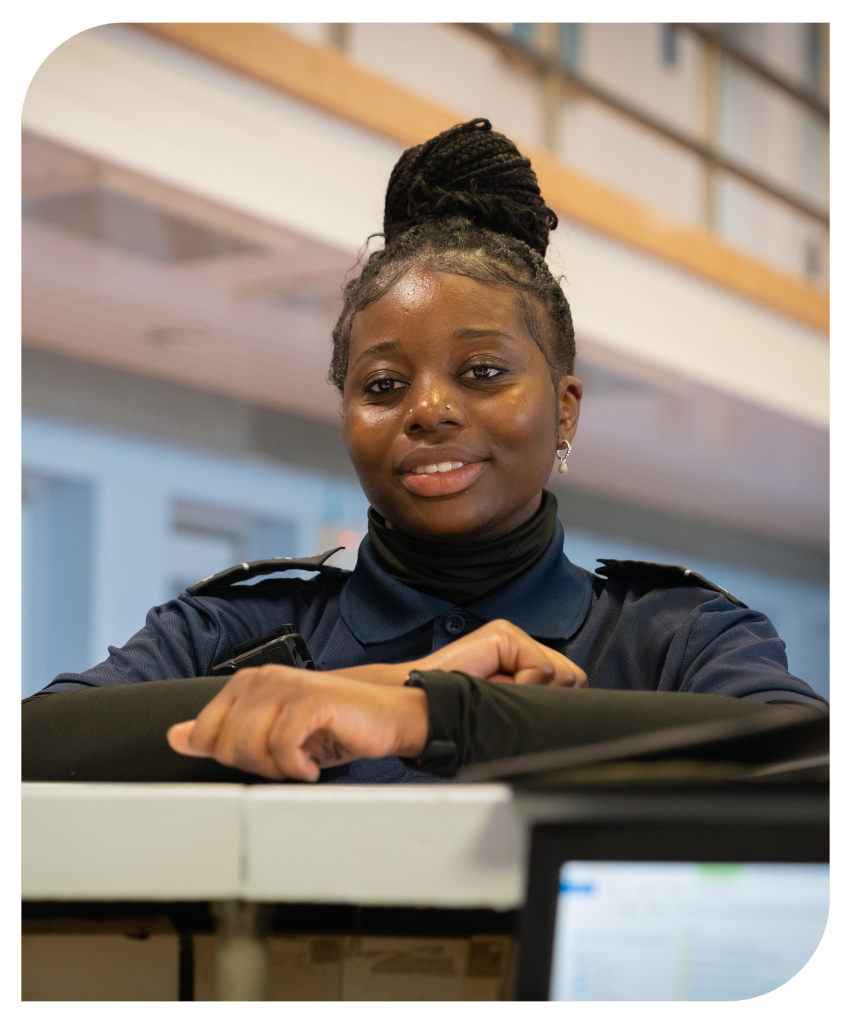 Prison officer at work