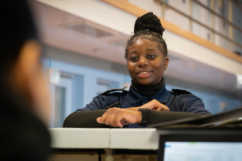 Prison officer at work