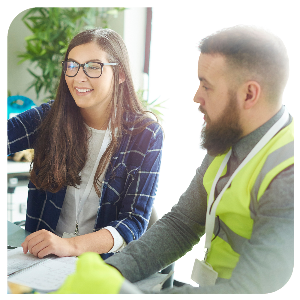 Two apprentices supporting each other