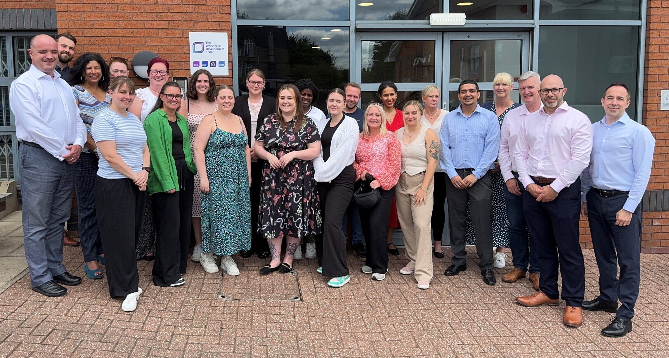 SFJ Awards stood outside