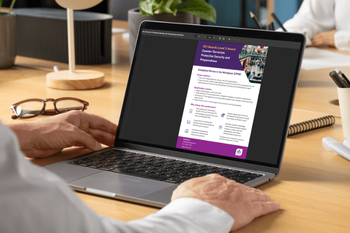 Qualification fact sheet displayed on a laptop screen