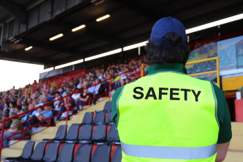 Security staff at a stadium