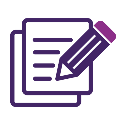 Icon of pen and paper