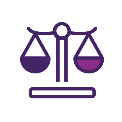 Icon indicating weighing up risk