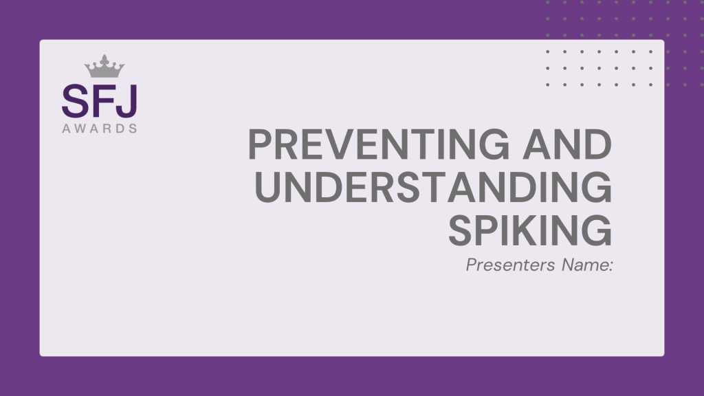 First slide from our Preventing and Understanding Spiking resource PowerPoint