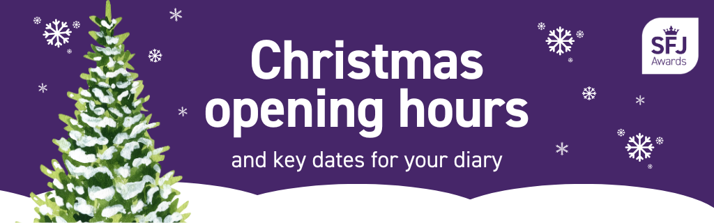 Christmas opening hours and key dates for your diary